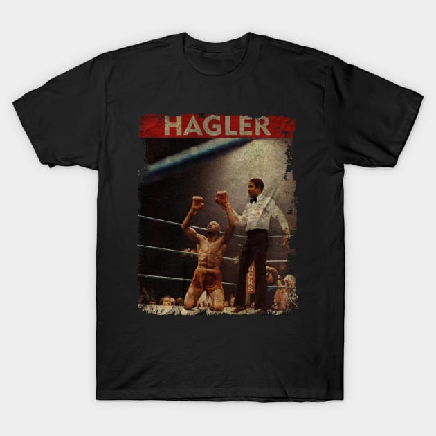 TEXTURE ART- Marvin Hagler - RETRO STYLE 1 T-Shirt by ZiziVintage